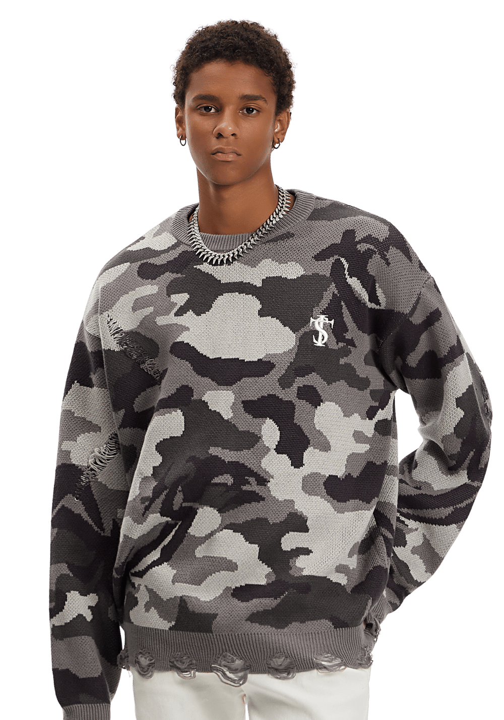 Camouflage Knitted Sweater - PSYLOS 1, Camouflage Knitted Sweater, Sweater, Small Town Kid, PSYLOS 1