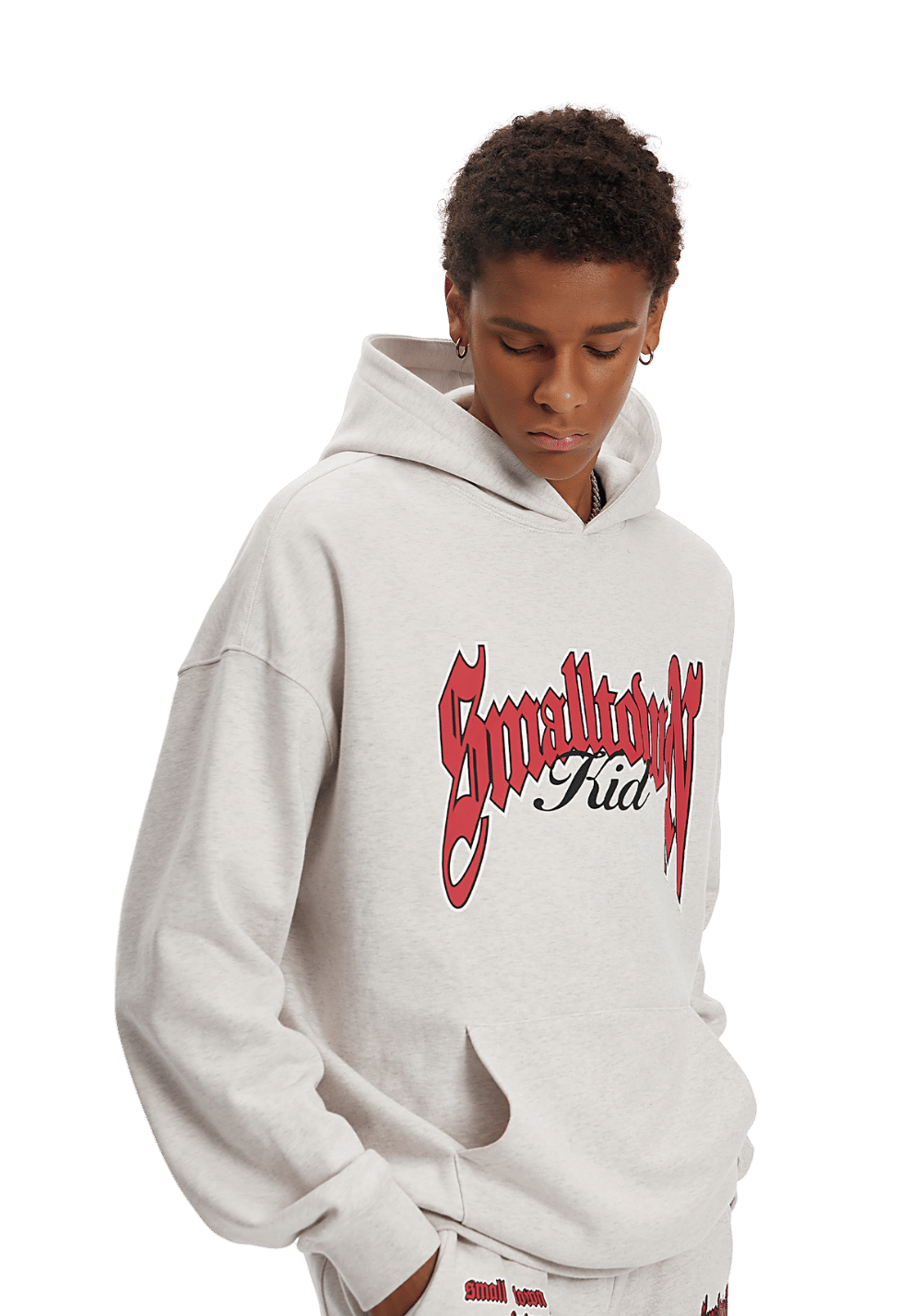 Logo Curved Print Hoodie - PSYLOS 1, Logo Curved Print Hoodie, Hoodie, Small Town Kid, PSYLOS 1