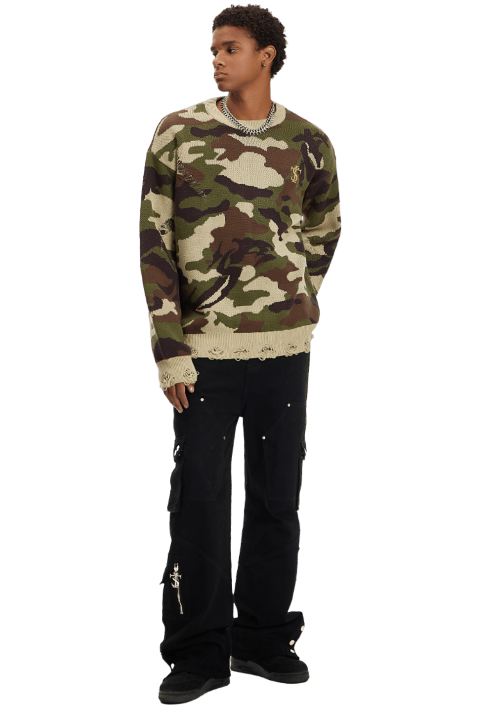 Camouflage Knitted Sweater - PSYLOS 1, Camouflage Knitted Sweater, Sweater, Small Town Kid, PSYLOS 1