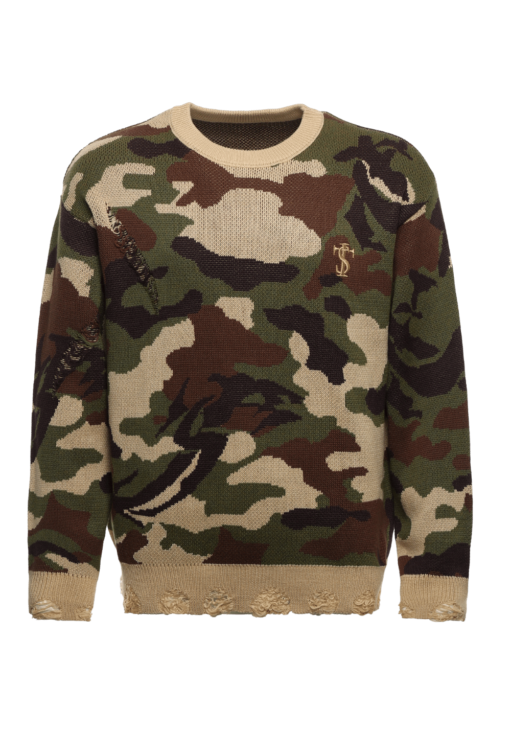 Camouflage Knitted Sweater - PSYLOS 1, Camouflage Knitted Sweater, Sweater, Small Town Kid, PSYLOS 1